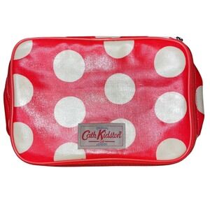 Cath Kidston | Red White‎ Polka Dot | Vinyl Snack Bag Cosmetic Toiletry Travel